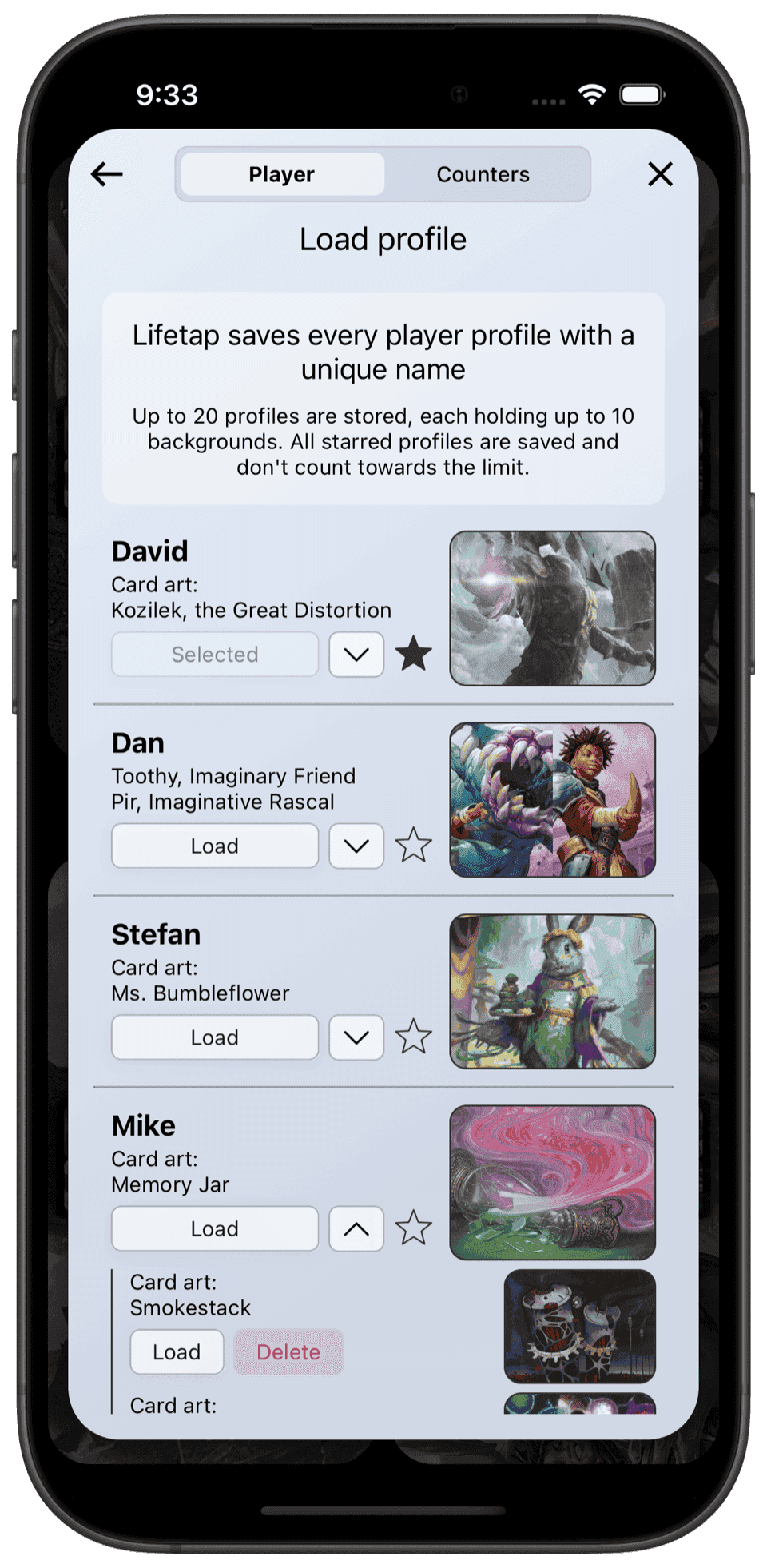 Lifetap 万智牌卡图背景档案
